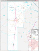 Jim Wells Wall Map Premium Style